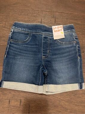 jumping beans dark blue denim cuffed shorts